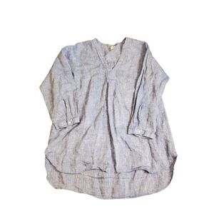 L.L. Bean‎ Linen Tunic Long line 1X
